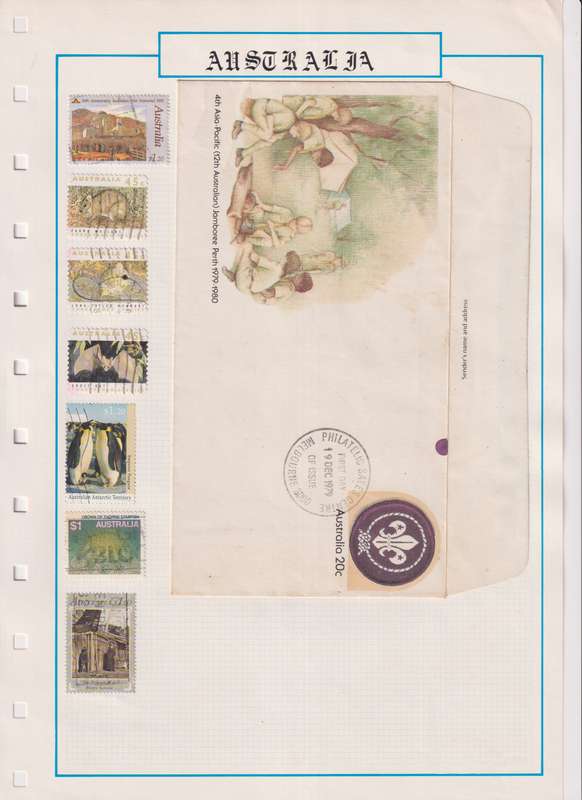 Stamps on paper Australia