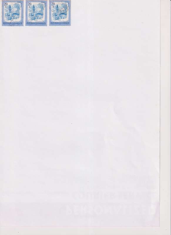 Stamps on paper Austria