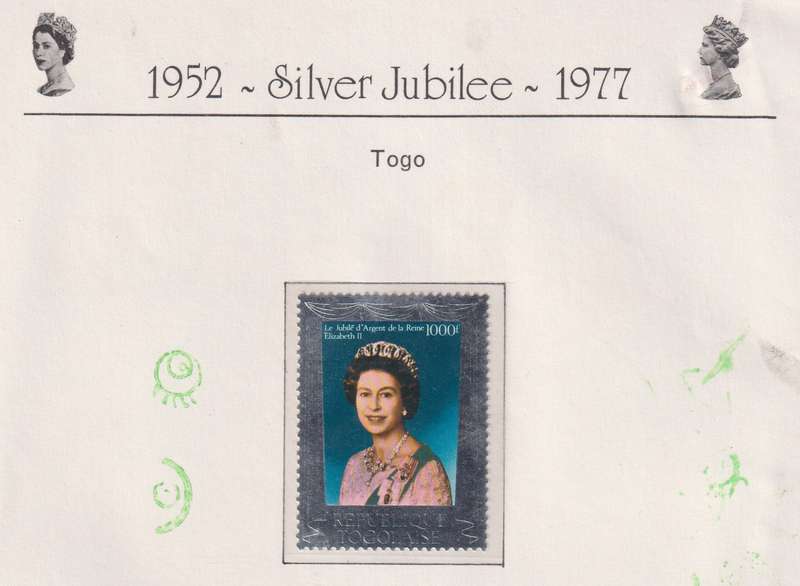 Stamps Togo 1977 The 25th Anniversary of Regency of Queen Elizabeth II