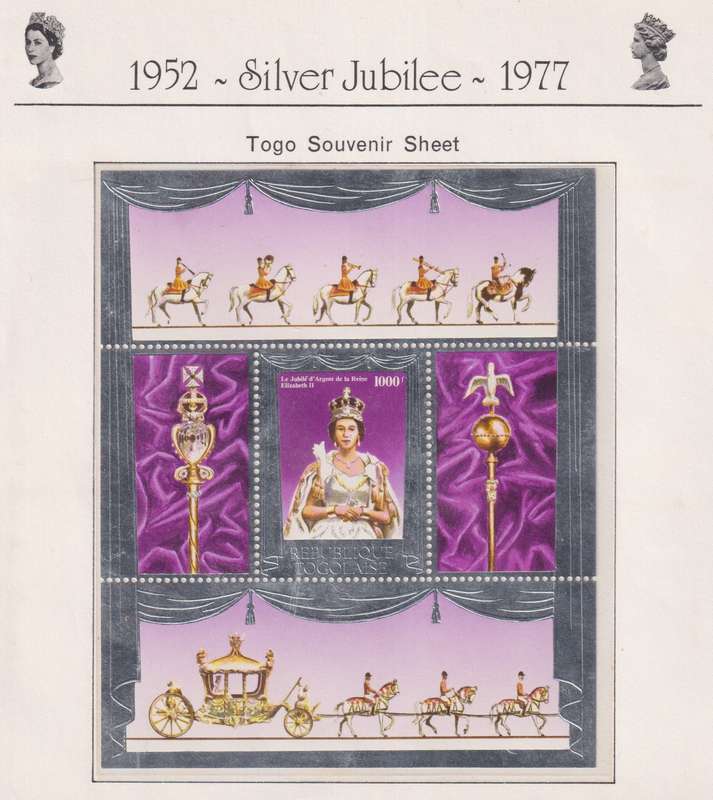 Stamps Togo 1977 The 25th Anniversary of Regency of Queen Elizabeth II