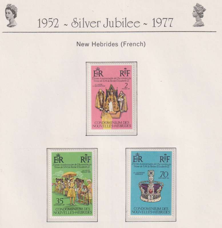 Stamps Silver Jubilee 1977 French New Hebrides
