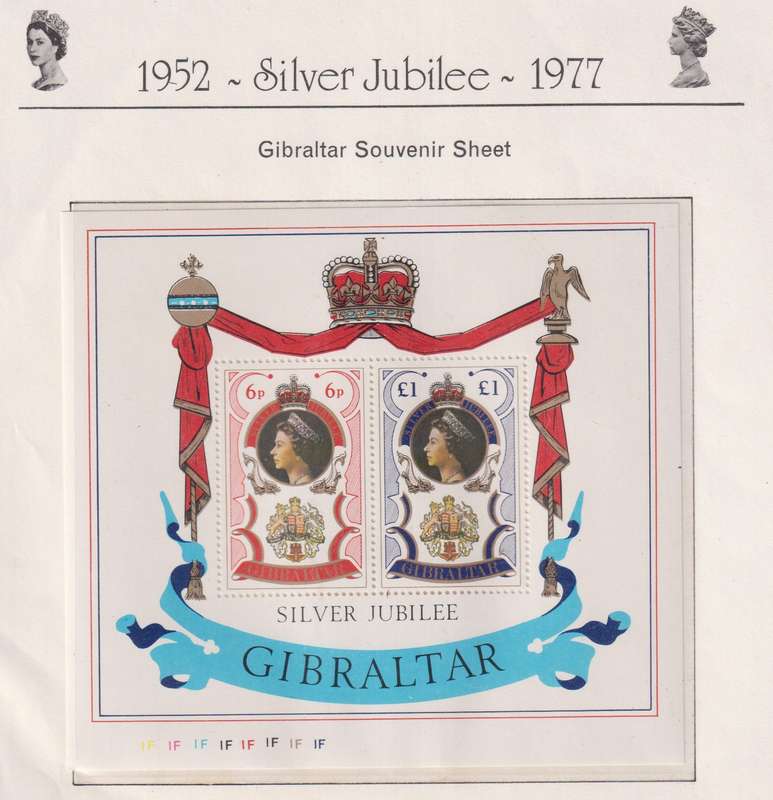 Stamps Gibraltar 1977 The 25th Anniversary of Queen Elizabeth Regency