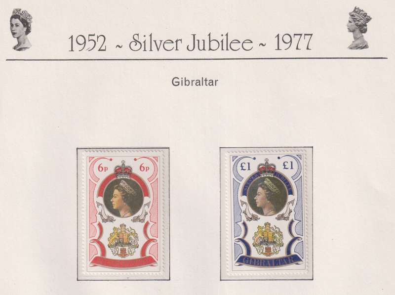 Stamps Gibraltar 1977 The 25th Anniversary of Queen Elizabeth Regency