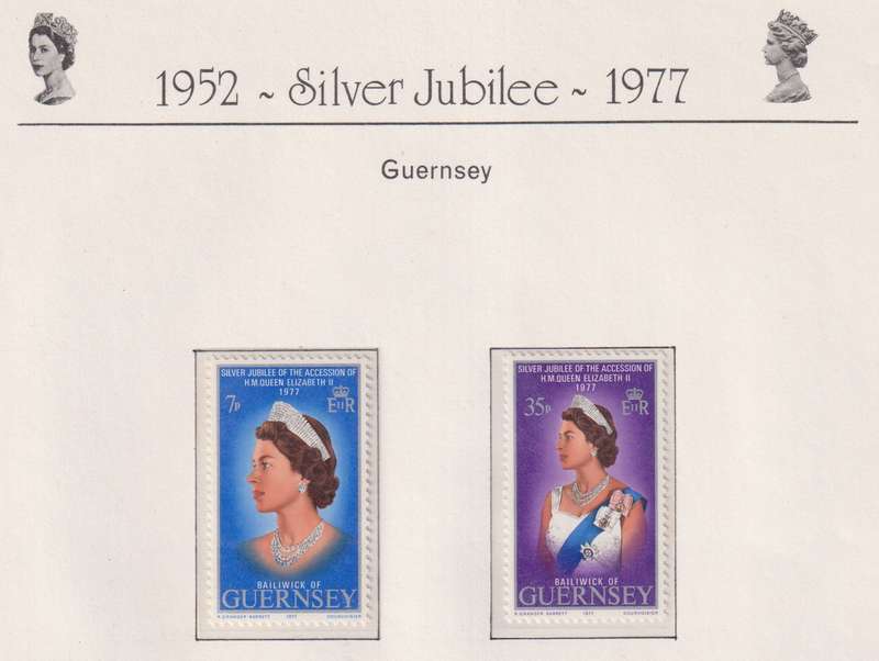 Stamps Guernsey 1977 Silver Jubilee of the Accession of H.M. Queen Elizabeth II