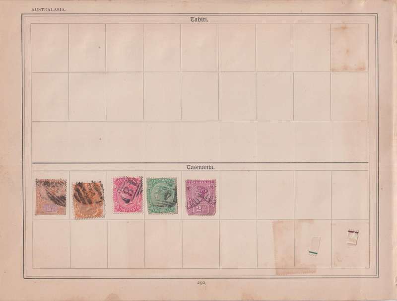 Stamps on paper Mix World