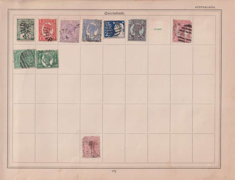 Stamps on paper Mix World