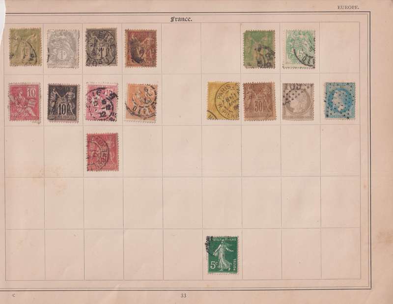 Stamps on paper Mix World