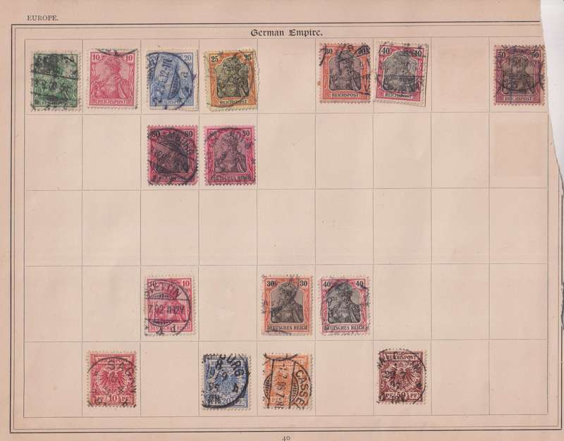 Stamps on paper Mix World