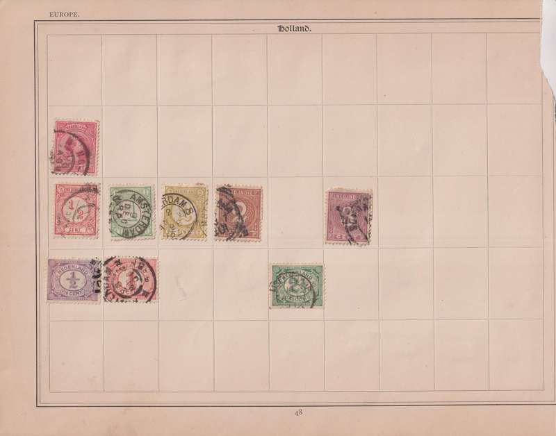 Stamps on paper Mix World