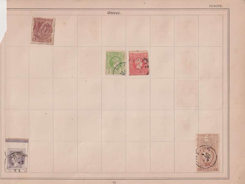 Stamps on paper Mix World