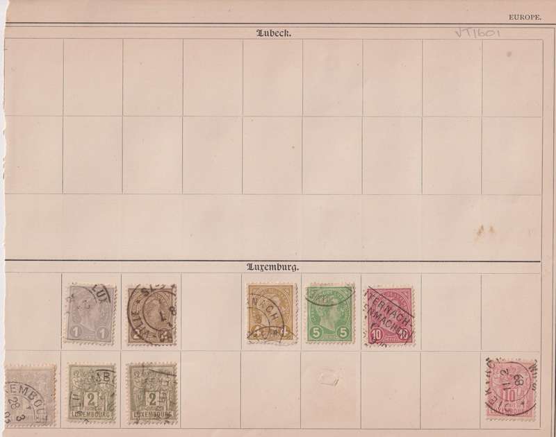 Stamps on paper Mix World
