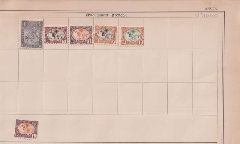 Stamps on paper Mix World