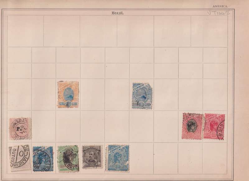 Stamps on paper Mix World