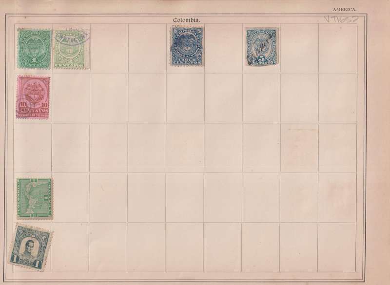 Stamps on paper Mix World