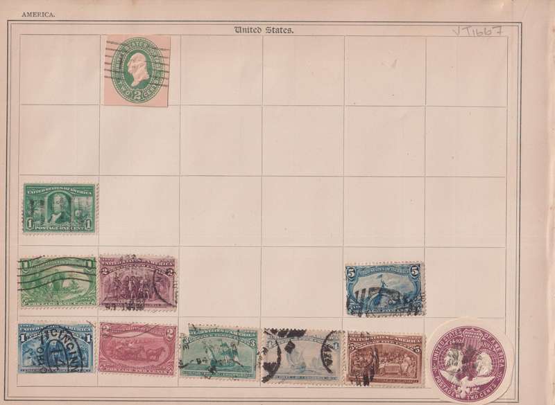 Stamps on paper Mix World