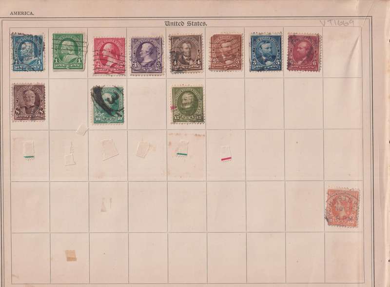 Stamps on paper Mix World