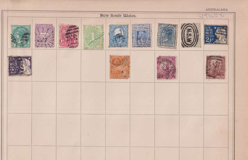 Stamps on paper Mix World