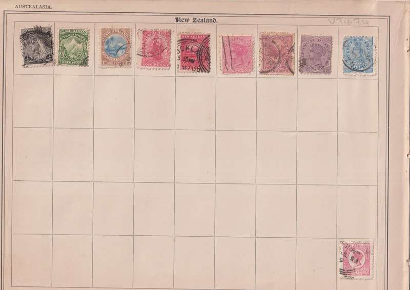 Stamps on paper Mix World