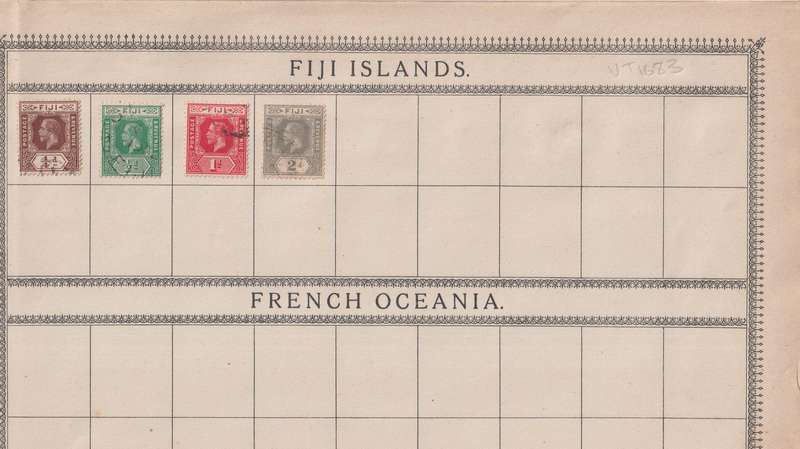 Stamps on paper Mix World