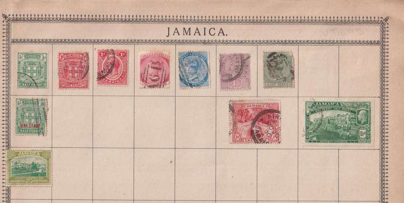 Stamps on paper Mix World