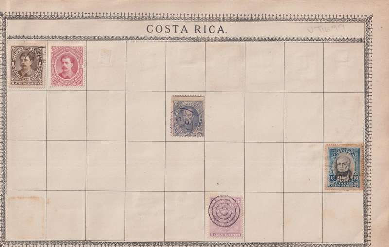 Stamps on paper Mix World
