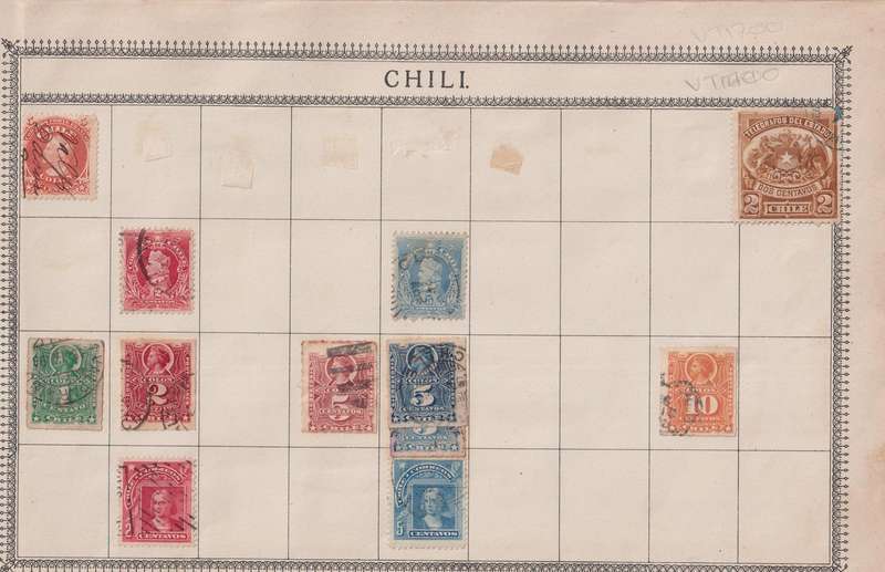 Stamps on paper Mix World