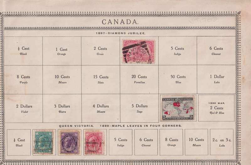 Stamps on paper Mix World