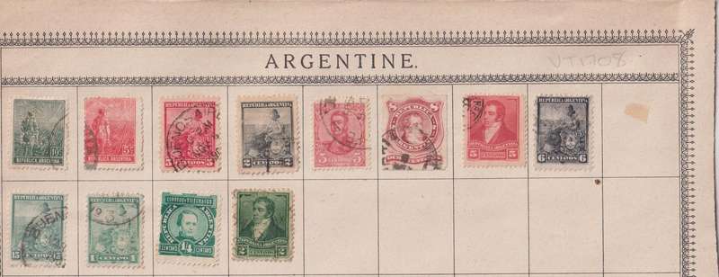 Stamps on paper Mix World