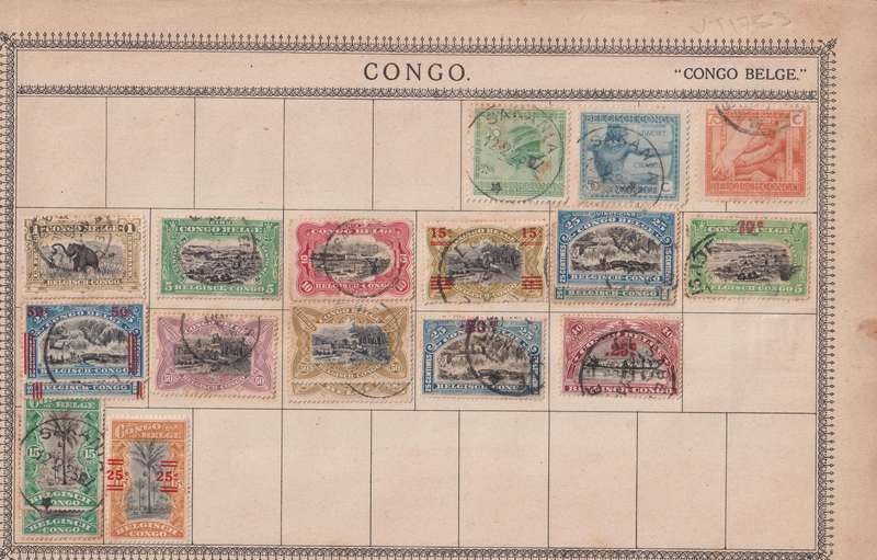 Stamps on paper Mix World