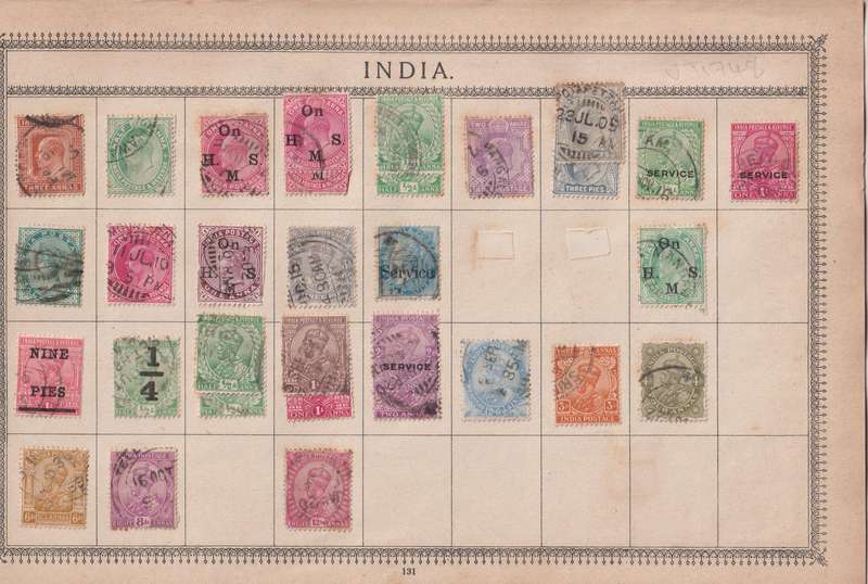 Stamps on paper Mix World
