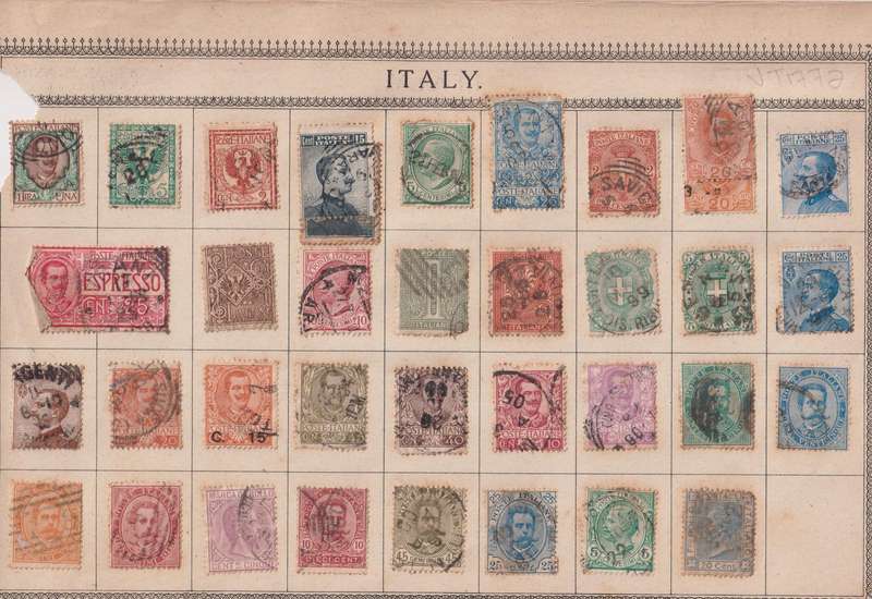 Stamps on paper Mix World