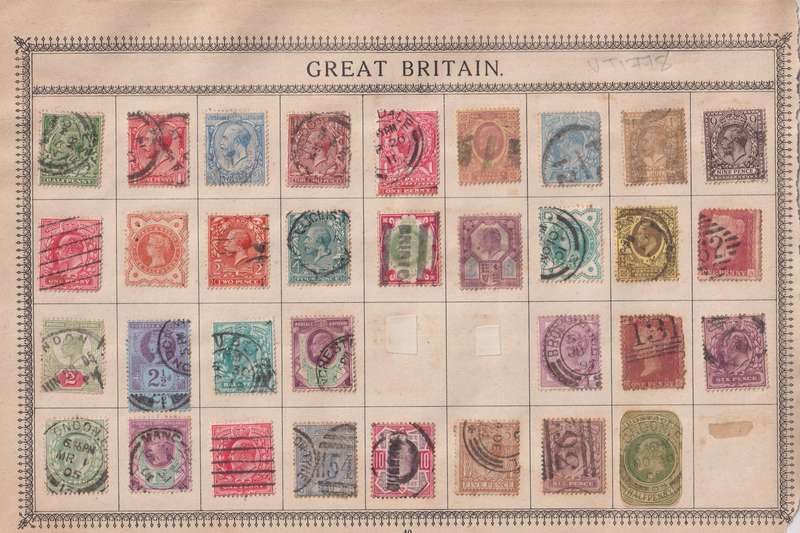 Stamps on paper Mix World