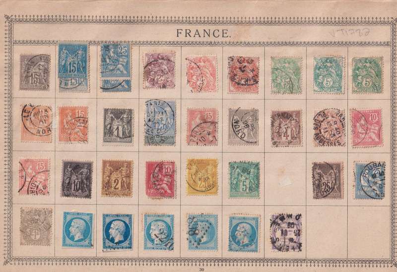 Stamps on paper Mix World
