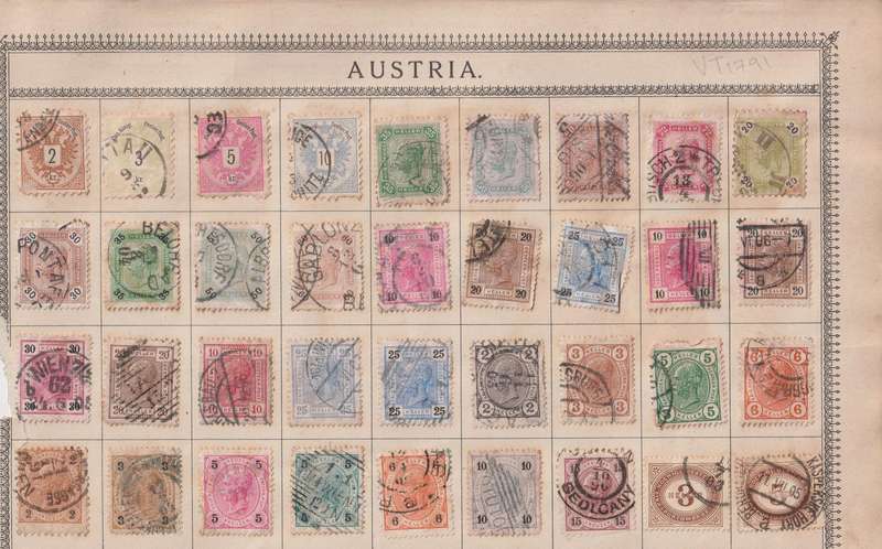 Stamps on paper Mix World