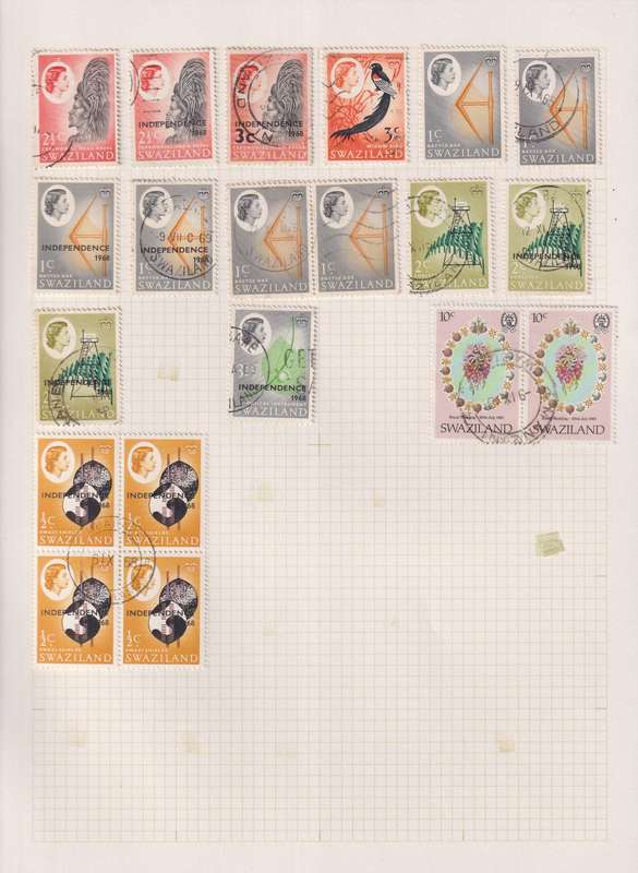 Stamps Swaziland Stamps on Paper