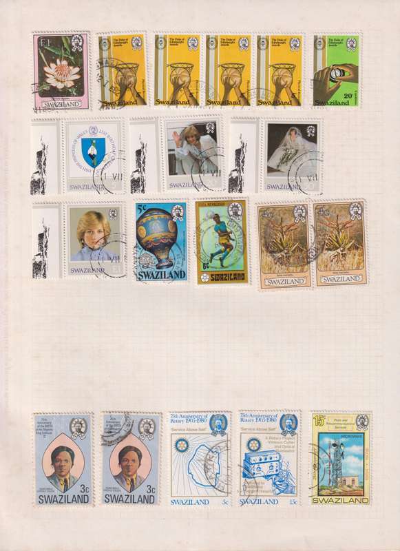 Stamps Swaziland Stamps on Paper