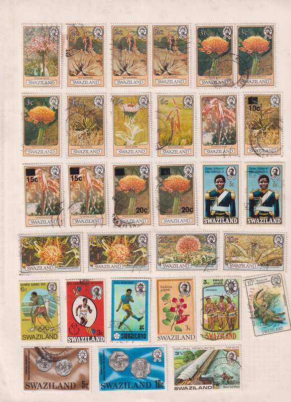 Stamps Swaziland Stamps on Paper