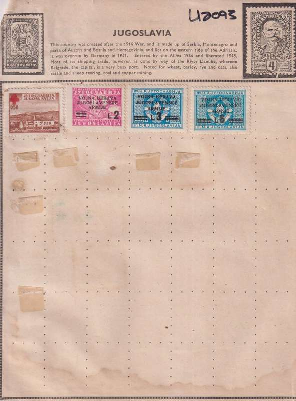 Stamps on paper Mix World