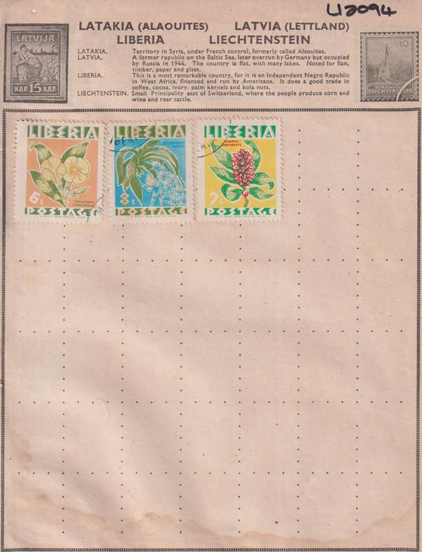 Stamps on paper Mix World
