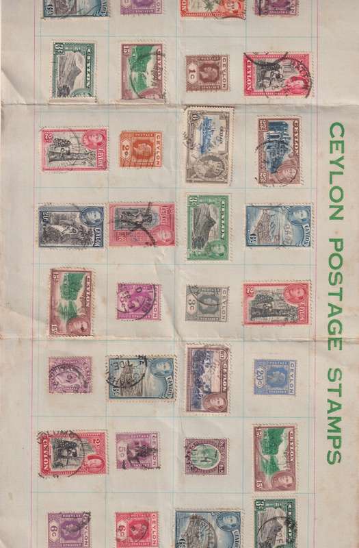 Stamps on paper Mix World