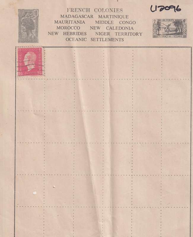 Stamps on paper Mix World