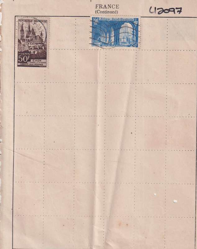 Stamps on paper Mix World