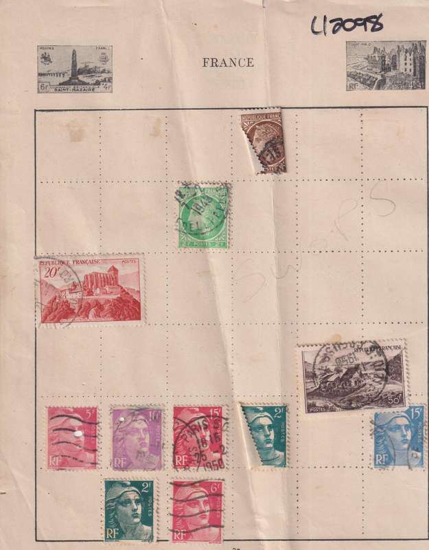 Stamps on paper Mix World