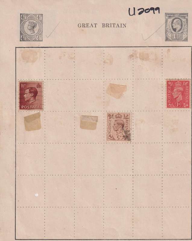 Stamps on paper Mix World