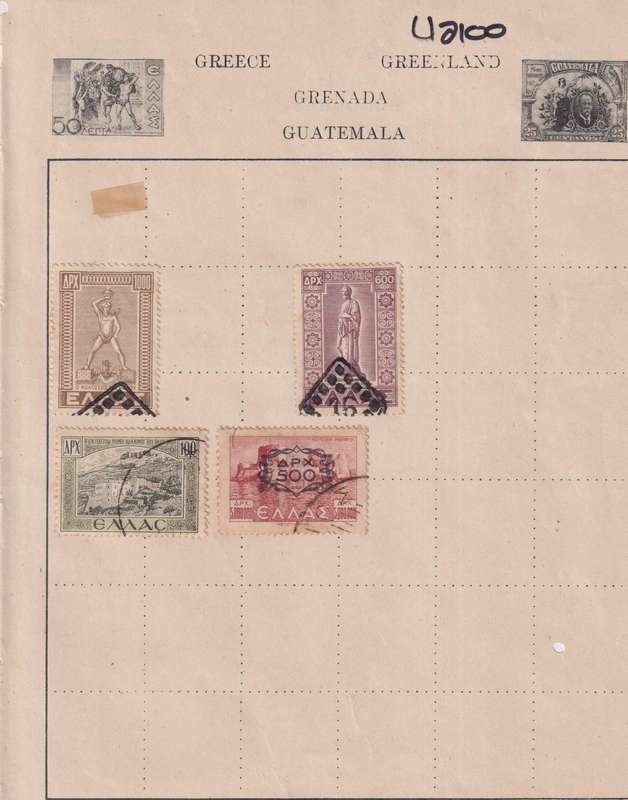 Stamps on paper Mix World