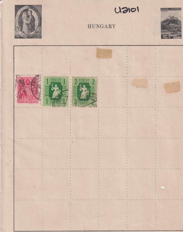 Stamps on paper Mix World