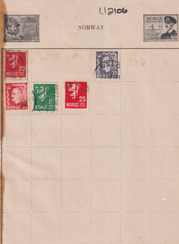Stamps on paper Mix World