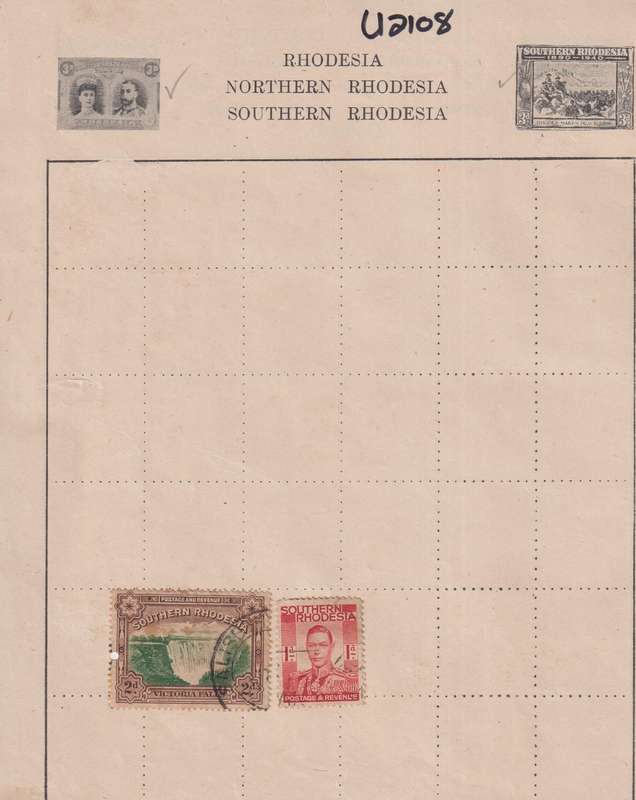Stamps on paper Mix World