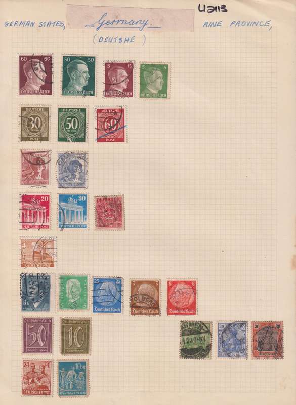 Stamps on paper Mix World