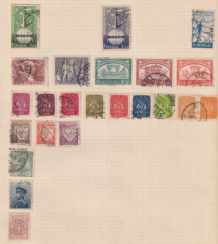 Stamps on paper Mix World